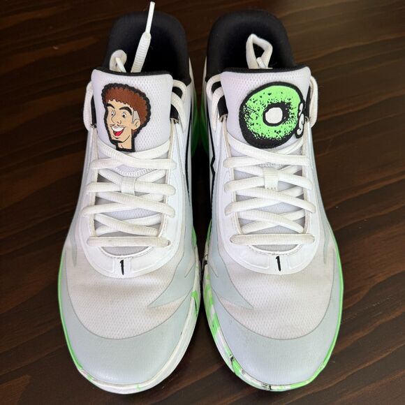 Size 13 - Lamel-O Basketball Shoes Green and White PUMA MB.02 Lo LaMel-O - Picture 3 of 11